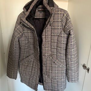 Kerrits Women's Elevation Insulated Jacket - Black and Cream Plaid - Size M